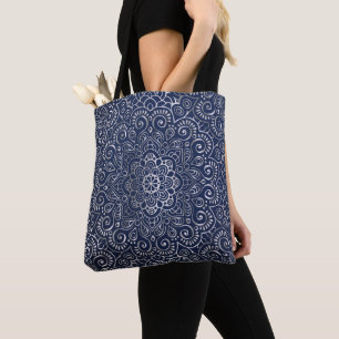 Bolso De Tela Elegante Mandala floral