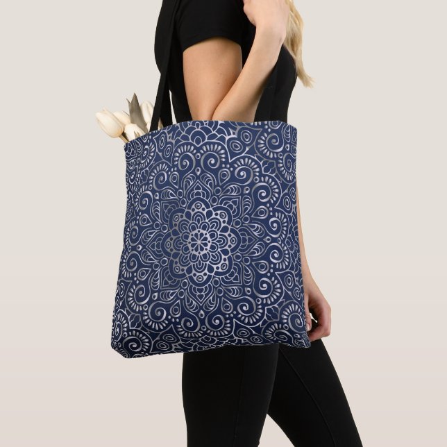 Bolso De Tela Elegante Mandala floral (Detalle)