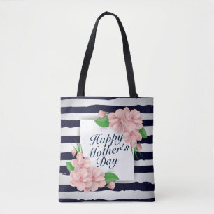 Bolso De Tela Elegante marco floral feliz día de la madre para l