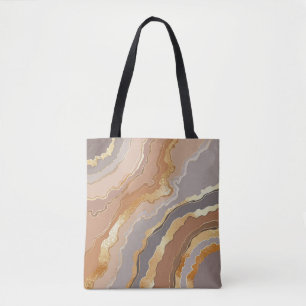 Bolso De Tela Elegante Mármol Dorado: Fondo Estilizado.