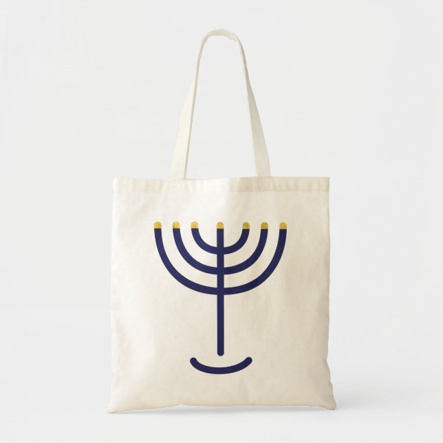 Bolso De Tela Elegante medalla de oro de la marina de Menorah (Frente)