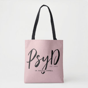 Bolso De Tela Elegante Médico de Psicología en PsyD