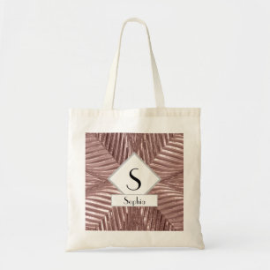 Bolso De Tela Elegante metálico subió texto de encargo del art