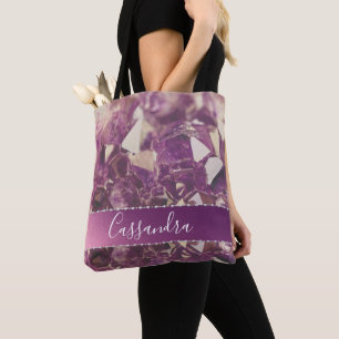 Bolso De Tela Elegante Moda Amethyst Crystals