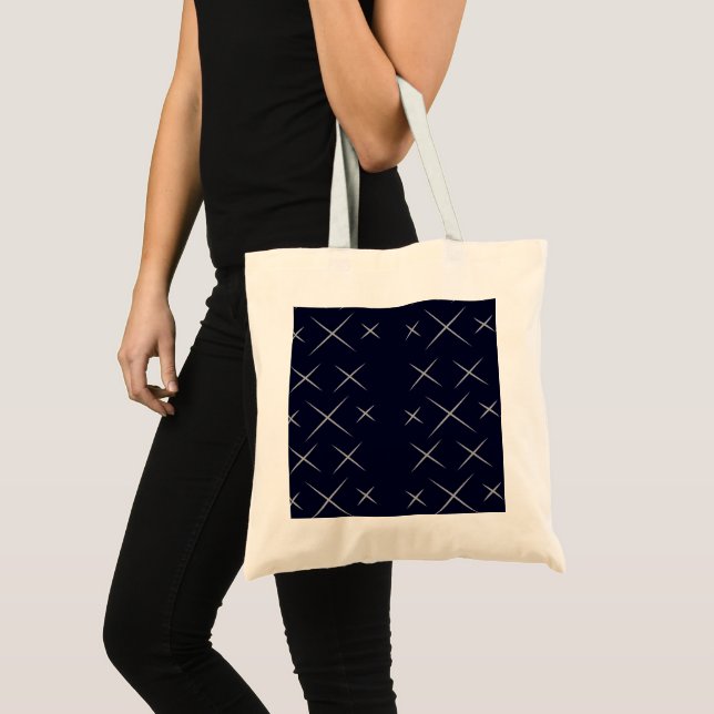 Bolso De Tela Elegante moda Blue black Tote Bag (Anverso (producto))