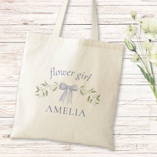 Bolso De Tela Elegante Moda Bow Floral Personalizada Flower Girl