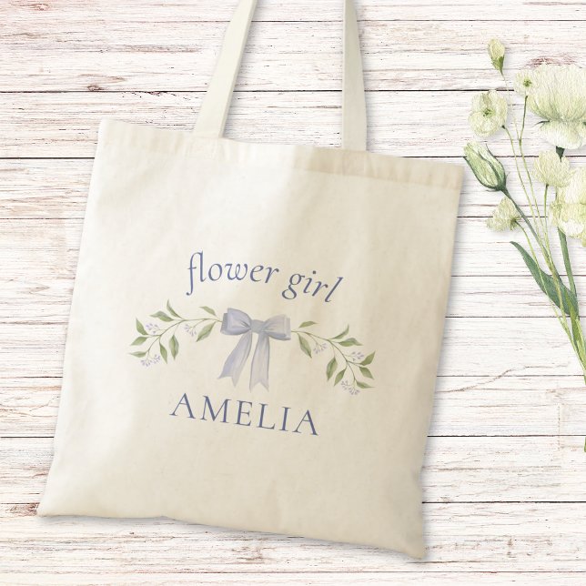 Bolso De Tela Elegante Moda Bow Floral Personalizada Flower Girl (Subido por el creador)