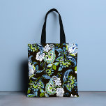 Bolso De Tela Elegante Moda floral de mariposa de Boho<br><div class="desc">El elegante Boho Butterfly Floral Girly Moda Tote Bag presenta una floral bohemia moderna de diseño en azul,  verde,  blanco y negro. Perfecto para cumpleaños,  Día de la Madre,  regalos de Navidades,  celebraciones y más. Creado por Evco Studio www.zazzle.com/store/evcostudio</div>