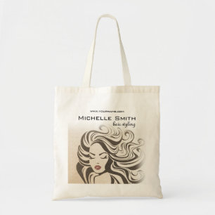 Bolso De Tela Elegante Moda Sepia Wavy Hairstyle Extensiones de