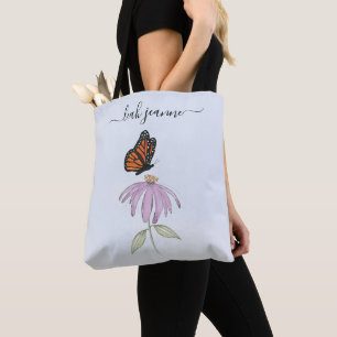 Bolso De Tela Elegante Monarca Moderno Butterflies Floral