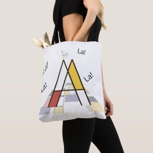 Bolso De Tela Elegante monograma artístico. Letra A