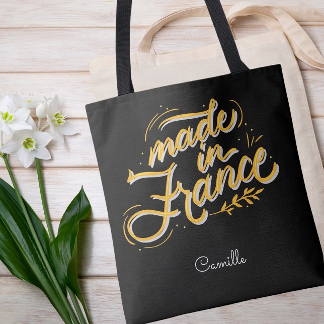 Bolso De Tela Elegante Monograma francés en blanco y negro (Subido por el creador)
