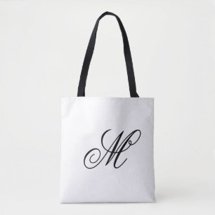 Bolso De Tela Elegante Monograma Inicial