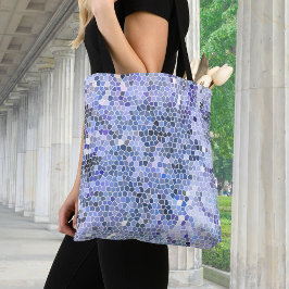 Bolso De Tela Elegante mosaico azul hielo