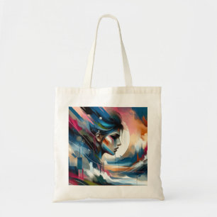 Bolso De Tela Elegante mujer de color asbstruct Tote Bag