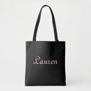 Bolso De Tela Elegante negro y rosa
