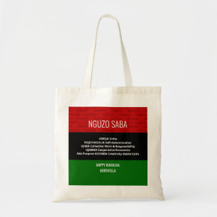 Bolso De Tela Elegante NGUZO SABA Happy Kwanzaa personalizado
