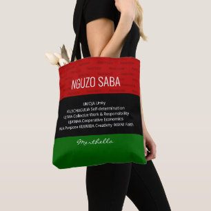 Bolso De Tela Elegante NGUZO SABA Kwanzaa personalizado