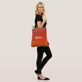Bolso De Tela Elegante nombre personalizado Glitter Amarillo Nar