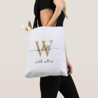 Elegante Oro Blanco Personalizado Monograma Femeni