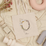 Bolso De Tela Elegante Orquídeas Monograma Floral O Nombre Perso<br><div class="desc">Este bolso de teta,  muy bien hecho,  tiene un monograma 'O' adornado con orquídeas y viñas y ramas de árboles naturales. Ideal para un accesorio personalizado y elegante.</div>