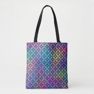 Bolso De Tela Elegante Patrón de Círculos Florales Abstractos Ab