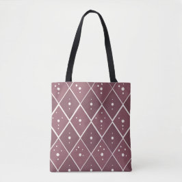 Bolso De Tela Elegante patrón de diamante en color mauve polvori