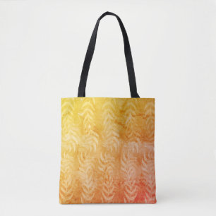 Bolso De Tela Elegante patrón de hoja colorido metálico rústico