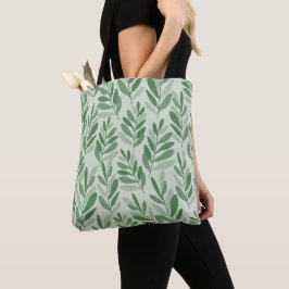 Bolso De Tela Elegante patrón de salvia y hoja de olivo