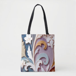 Bolso De Tela Elegante patrón floral en relieve pastel