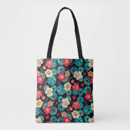 Bolso De Tela Elegante patrón floral moderno vintage