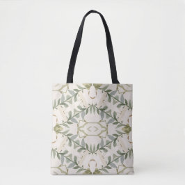 Bolso De Tela Elegante patrón floral neutral