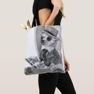 Bolso De Tela Elegante periódico de lectura chihuahua