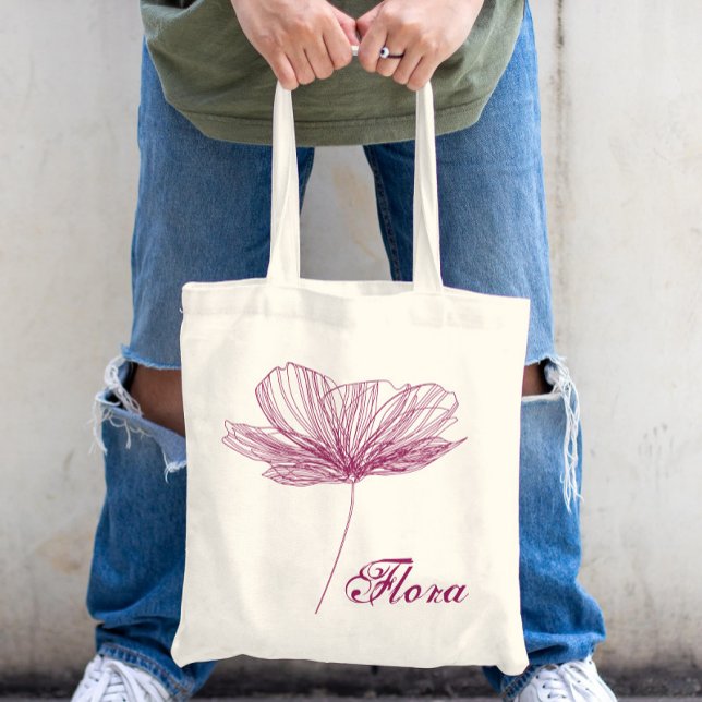Bolso De Tela Elegante Personalizado de Flor Púrpura Cute Boho G (Subido por el creador)