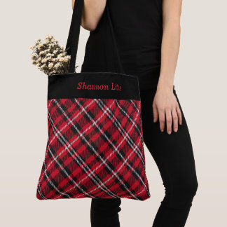 Bolso De Tela Elegante Plaid Navideño Personalizado Colorido