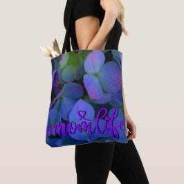 Bolso De Tela Elegante polvoriento azul violeta floral
