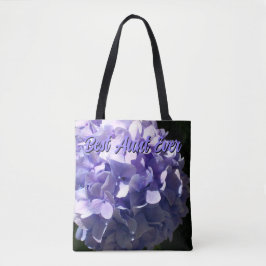 Bolso De Tela Elegante Púrpura Hydrangea flores púrpura mejor tí