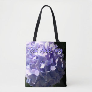 Bolso De Tela Elegante Púrpura Hydrangea flores púrpura mejor tí