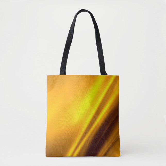 Bolso De Tela Elegante rayado de satén dorado (Anverso)