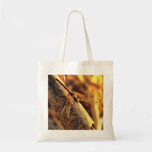 Bolso De Tela Elegante Red Darter Dragonfly Inspire Art