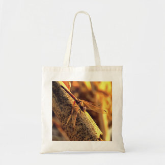 Bolso De Tela Elegante Red Darter Dragonfly Inspire Art