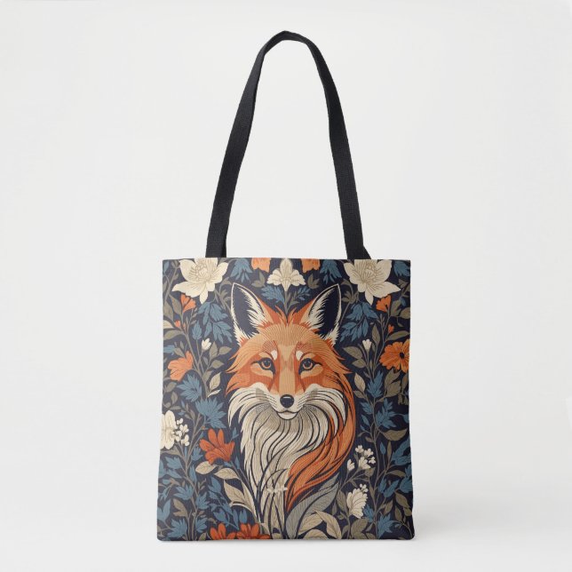 Bolso De Tela Elegante Red Fox Face Woodland Wildlife (Anverso)