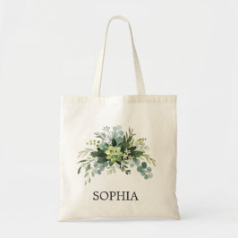 BOLSO DE TELA ELEGANTE REGALO DE BRIDESMAID EUCALYPTUS