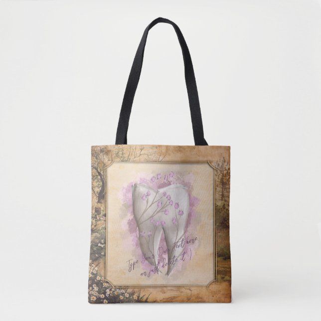 Bolso De Tela Elegante regalo odontológico antiguo de moda (Anverso)