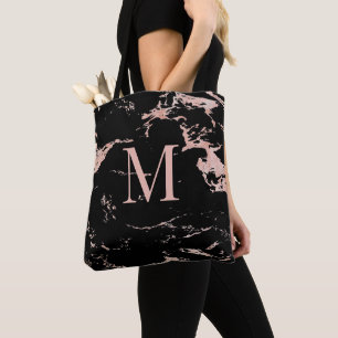 Bolso De Tela Elegante Relieve metalizado dorado Rosa Monograma