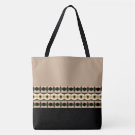 Bolso De Tela Elegante rosa con estampado negro