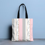 Bolso De Tela Elegante rosa gris de mármol blanco<br><div class="desc">El diseño se compone de un elegante mármol blanco y gris con toques dorados y rosas,  blancos y grises. #mármol #estilo #moda #elegante #graceful #feminine</div>