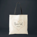 Bolso De Tela Elegante Rosa Oro Geométrico Corazón Moda Flor Niñ<br><div class="desc">Bolsa de tetas boda sencilla y elegante con letra manuscrita intemporal dentro de un marco de corazón geométrico oro rosa. El regalo perfecto para bodas y favores de novias. Se puede personalizar con el nombre de su chica de flores.</div>