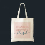 Bolso De Tela Elegante rosa rosa agradecido bendecido<br><div class="desc">Elegante bolso de tocino rosa agradecido agradecido</div>