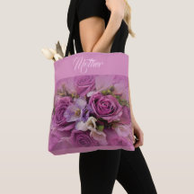 Elegante Rose Bouquet Tote Bag